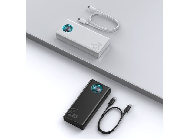 Повербанк Baseus Amblight Digital Quick 30000mAh 65W White (PPLG000102) - изображение 3