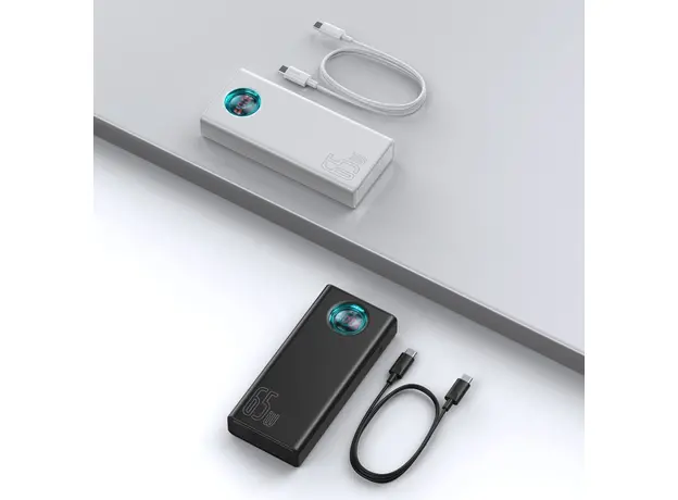 Повербанк Baseus Amblight Digital Quick 30000mAh 65W White (PPLG000102) - изображение 3