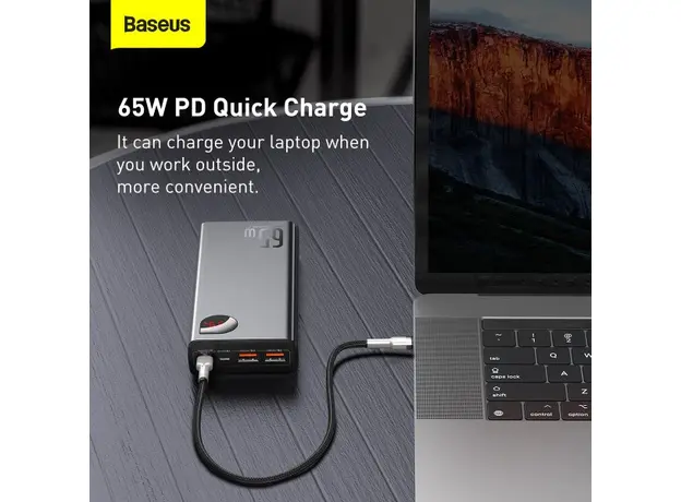 Baseus Adaman Metal Digital Display 20000mAh 65W (PPIMDA-D01) Black - изображение 11