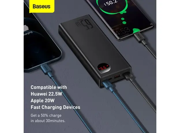 Baseus Adaman Metal Digital Display 20000mAh 65W (PPIMDA-D01) Black - изображение 15