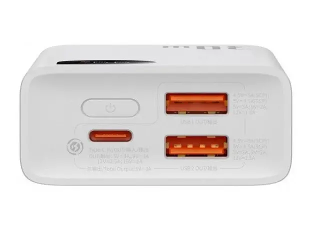 Повербанк Baseus Adaman 2 Metal Digital Display 20000mAh 30W White (PPAD050002), Цвет продукта: Белый - изображение 7