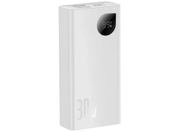 Повербанк Baseus Adaman 2 Metal Digital Display 20000mAh 30W White (PPAD050002), Цвет продукта: Белый - изображение 2