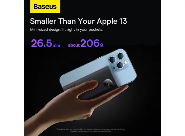 Baseus Adaman 2 Metal Digital Display 20000mAh 30W Black PPAD050001, Цвет продукта: Черный - изображение 11