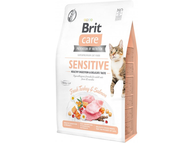 Brit Care Cat GF Sensitive Digestion & Delicate Taste 400 г 8595602540716  Brit Care Cat GF Sensitive Digestion & Delicate Taste 400 г 8595602540716