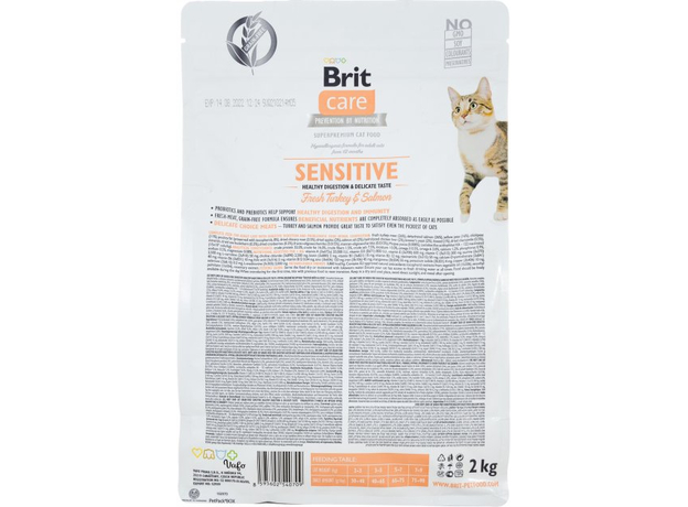 Brit Care Cat GF Sensitive Digestion & Delicate Taste 400 г 8595602540716 - изображение 2 Brit Care Cat GF Sensitive Digestion & Delicate Taste 400 г 8595602540716 - изображение 2