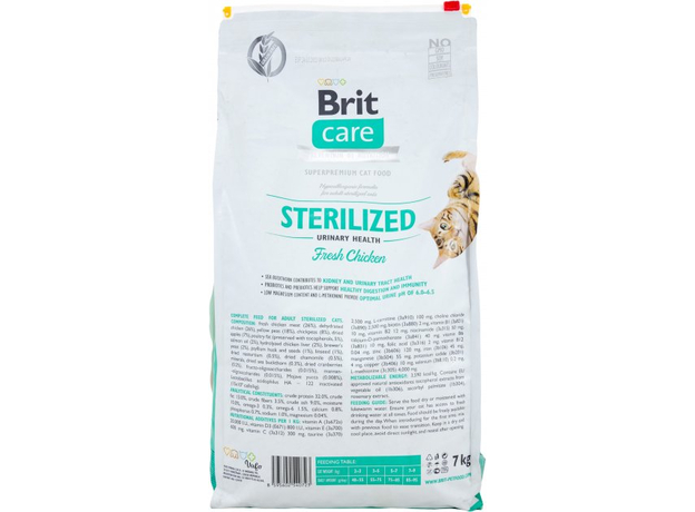 Brit Care Cat GF Sterilized Urinary Health 0.4 кг 8595602540747 - изображение 3 Brit Care Cat GF Sterilized Urinary Health 0.4 кг 8595602540747 - изображение 3