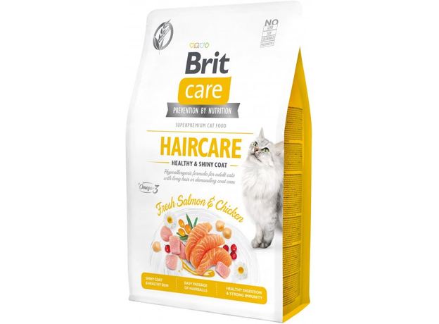 Brit Care Cat GF Haircare Healthy & Shiny Coat 2 кг 8595602540884  Brit Care Cat GF Haircare Healthy & Shiny Coat 2 кг 8595602540884