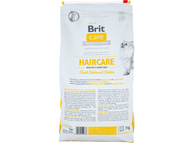 Brit Care Cat GF Haircare Healthy & Shiny Coat 2 кг 8595602540884 - зображення 2 Brit Care Cat GF Haircare Healthy & Shiny Coat 2 кг 8595602540884 - зображення 2