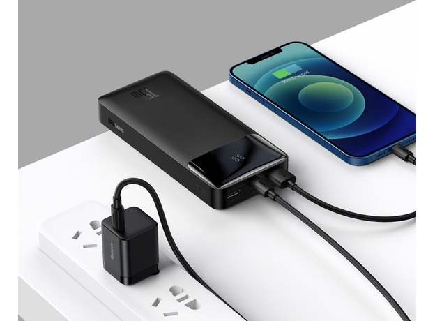 Baseus Bipow 20000 mAh 15 W Black PPDML-J01 - изображение 7 Baseus Bipow 20000 mAh 15 W Black PPDML-J01 - изображение 7