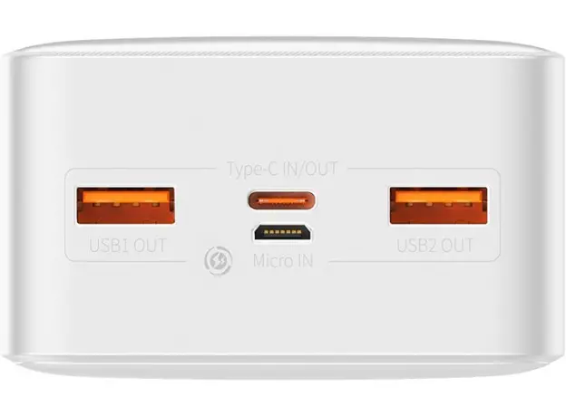 Повербанк Baseus Bipow Digital Display Overseas 20W 30000mAh White (PPBD050402) - изображение 4