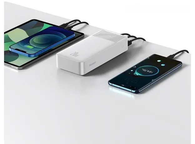 Повербанк Baseus Bipow Digital Display Overseas 20W 30000mAh White (PPBD050402) - изображение 7