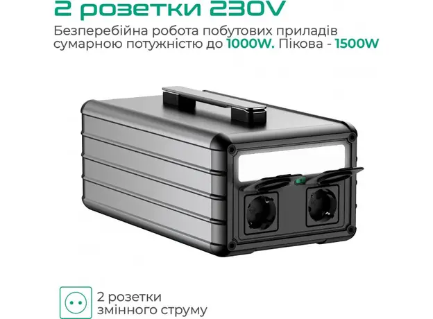 Зарядная станция Zendure SuperBase 1000M ZDSB1000M-gy-eu - зображення 8