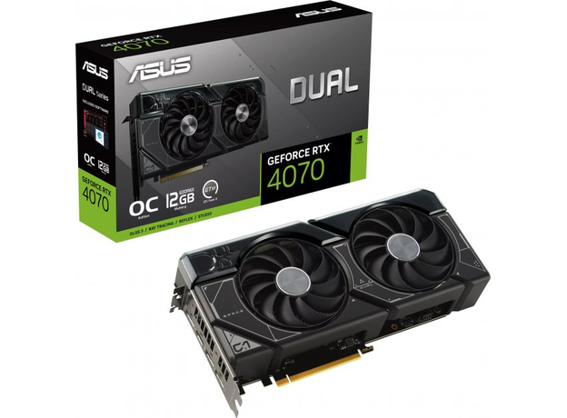 Відеокарта ASUS PCI-Ex GeForce RTX 4070 DUAL OC 12GB GDDR6X (192bit) (2520/21000) (1 x HDMI, 3 x DisplayPort) (DUAL-RTX4070-O12G) - зображення 12 Відеокарта ASUS PCI-Ex GeForce RTX 4070 DUAL OC 12GB GDDR6X (192bit) (2520/21000) (1 x HDMI, 3 x DisplayPort) (DUAL-RTX4070-O12G) - зображення 12