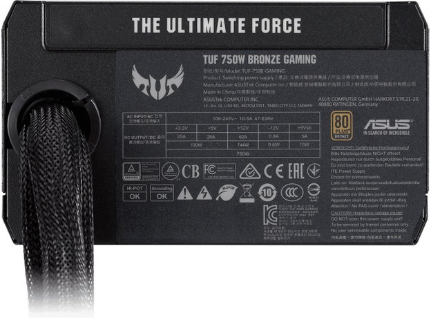 Блок питания ASUS TUF Gaming 750W 80+ Bronze (TUF-GAMING-750B) - изображение 11 Блок питания ASUS TUF Gaming 750W 80+ Bronze (TUF-GAMING-750B) - изображение 11