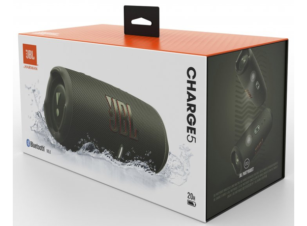 Беспроводная колонка JBL Charge 5 Green (JBLCHARGE5GRN) USB Type C, Цвет производителя: Green - изображение 8 Беспроводная колонка JBL Charge 5 Green (JBLCHARGE5GRN) USB Type C, Цвет производителя: Green - изображение 8