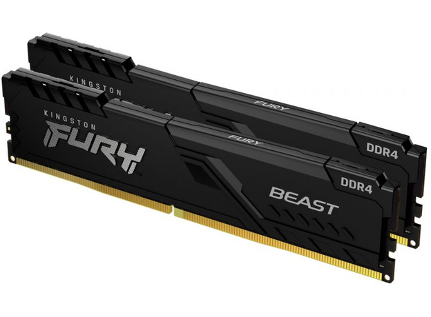 Оперативная память Kingston Fury 16 GB Beast Black KF432C16BBK2/16, Емкость одного модуля: 8 ГБ, Ранг памяти: Одноранговая  Оперативная память Kingston Fury 16 GB Beast Black KF432C16BBK2/16, Емкость одного модуля: 8 ГБ, Ранг памяти: Одноранговая