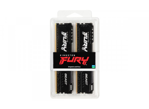 Kingston Fury 32 GB Beast Black KF432C16BBK2/32, Емкость одного модуля: 16 ГБ, Ранг памяти: Одноранговая - изображение 3 Kingston Fury 32 GB Beast Black KF432C16BBK2/32, Емкость одного модуля: 16 ГБ, Ранг памяти: Одноранговая - изображение 3