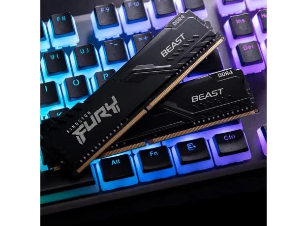 Оперативная память Kingston Fury 16 GB Beast Black KF432C16BBK2/16, Емкость одного модуля: 8 ГБ, Ранг памяти: Одноранговая - изображение 6