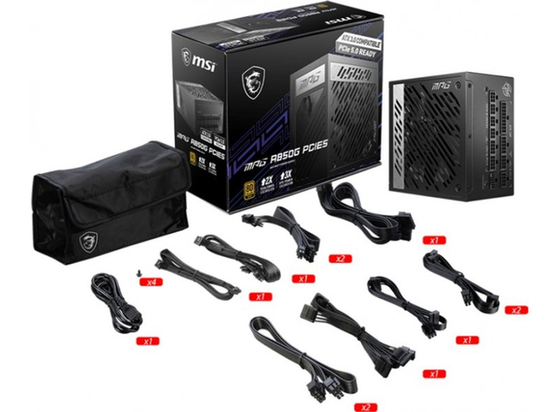 Блок питания MSI MPG A850G PCIE5 850W 80 Plus Gold - изображение 6 Блок питания MSI MPG A850G PCIE5 850W 80 Plus Gold - изображение 6