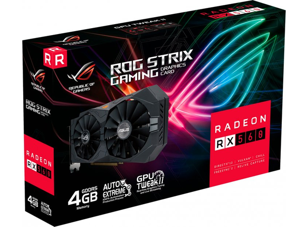 Видеокарта Asus Radeon RX 560 4Gb (ROG-STRIX-RX560-4G-V2-GAMING) - зображення 4