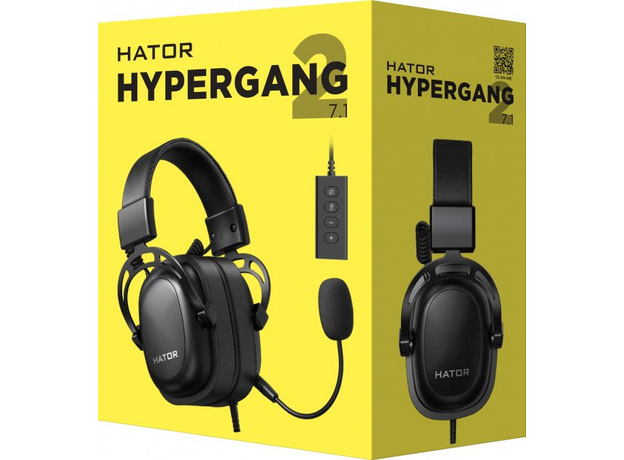 Наушники Hator Hypergang 2 USB 7.1 Black (HTA-940) - изображение 8 Наушники Hator Hypergang 2 USB 7.1 Black (HTA-940) - изображение 8