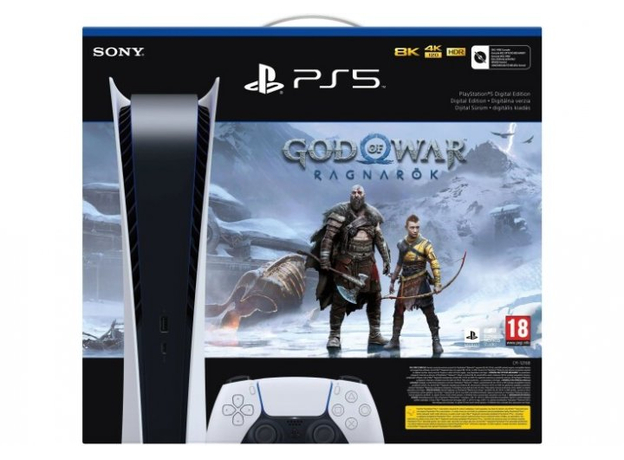 Sony PlayStation 5 Digital Edition + God of War Ragnarok Bundle  Sony PlayStation 5 Digital Edition + God of War Ragnarok Bundle