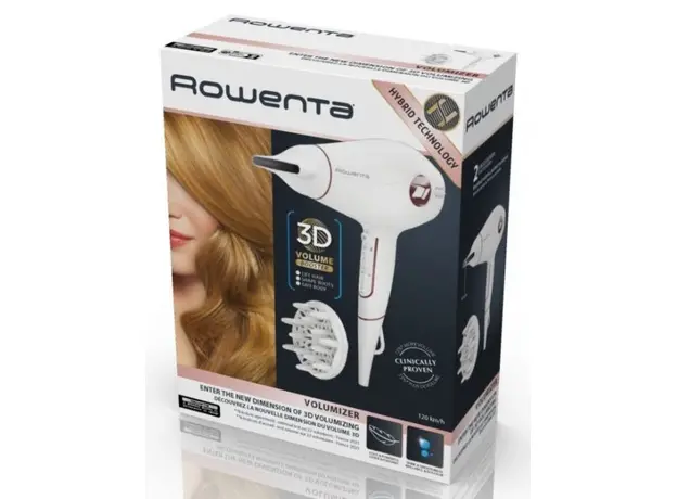 Фен для волос Rowenta VOLUMIZER HYBRID CV6135F0 белый - изображение 3