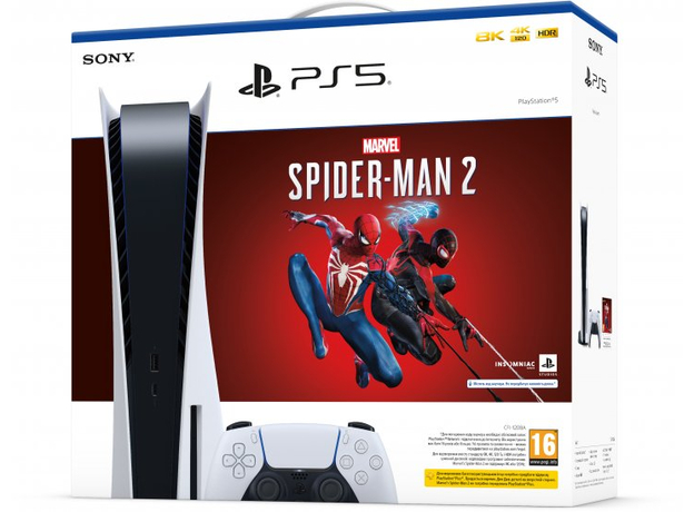 Sony PlayStation 5 Ultra HD Blu-ray + Marvel`s Spider-Man 2 Bundle - изображение 3 Sony PlayStation 5 Ultra HD Blu-ray + Marvel`s Spider-Man 2 Bundle - изображение 3