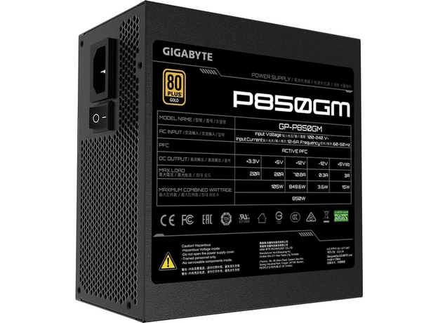 Блок питания Gigabyte P850GM 80+ Gold Modular (GP-P850GM) - зображення 3 Блок питания Gigabyte P850GM 80+ Gold Modular (GP-P850GM) - зображення 3