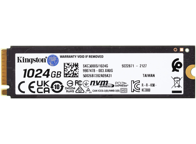 Kingston SSD KC3000 1TB M.2 (SKC3000S/1024G) - изображение 2 Kingston SSD KC3000 1TB M.2 (SKC3000S/1024G) - изображение 2