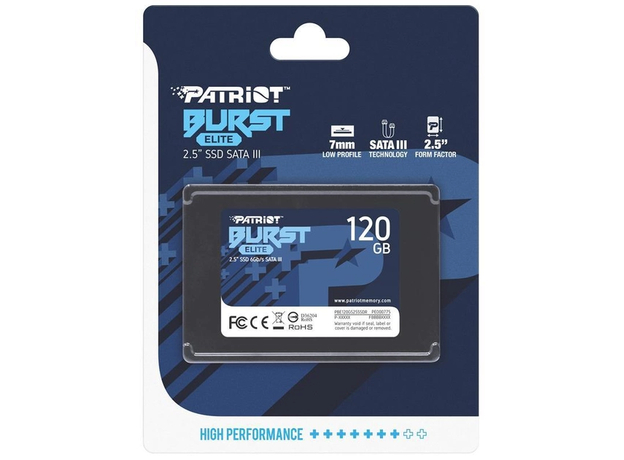 SSD Patriot Burst Elite 120GB 2.5" SATAIII TLC (PBE120GS25SSDR) - зображення 5 SSD Patriot Burst Elite 120GB 2.5" SATAIII TLC (PBE120GS25SSDR) - зображення 5