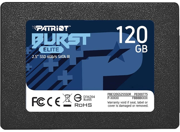 SSD Patriot Burst Elite 120GB 2.5" SATAIII TLC (PBE120GS25SSDR)  SSD Patriot Burst Elite 120GB 2.5" SATAIII TLC (PBE120GS25SSDR)