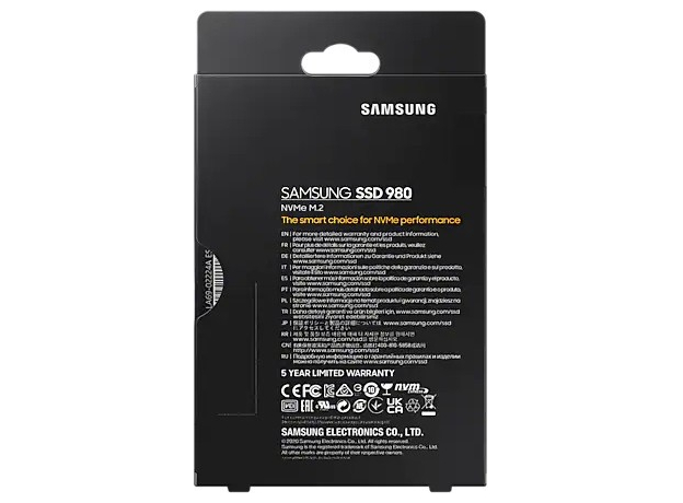 SSD Samsung 980 500GB M.2 PCIe 3.0 x4 V-NAND 3bit MLC (MZ-V8V500BW) - зображення 6 SSD Samsung 980 500GB M.2 PCIe 3.0 x4 V-NAND 3bit MLC (MZ-V8V500BW) - зображення 6