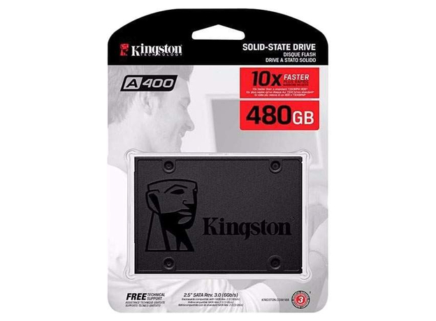 SSD накопитель Kingston SSDNow A400 480GB 2.5" SATA3 3D V-NAND (SA400S37/480G), Обсяг: 480 ГБ - зображення 5 SSD накопитель Kingston SSDNow A400 480GB 2.5" SATA3 3D V-NAND (SA400S37/480G), Обсяг: 480 ГБ - зображення 5