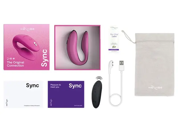 Вибратор для пар We-Vibe Sync 2 Pink с управлением через приложение, Цвет: Розовый - изображение 18