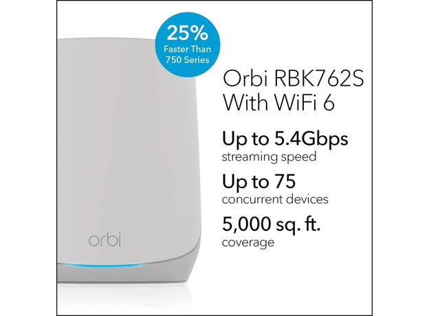 Netgear Orbi WiFi 6 RBK762S (2-Pack) - изображение 3 Netgear Orbi WiFi 6 RBK762S (2-Pack) - изображение 3