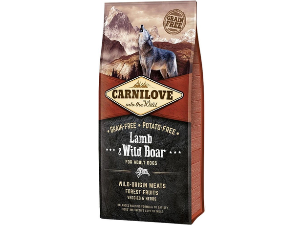 Carnilove Lamb & Wild Boar 12 кг (8595602508921), Фасовка: 12 кг  Carnilove Lamb & Wild Boar 12 кг (8595602508921), Фасовка: 12 кг