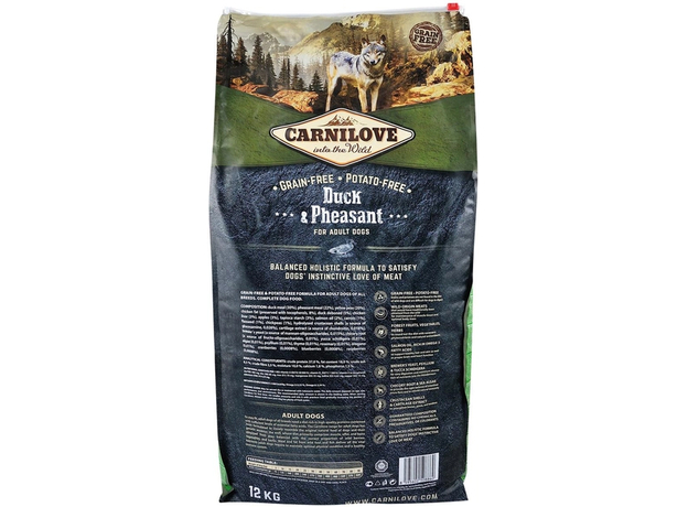 Сухой корм для взрослых собак Carnilove Duck & Pheasant 12 кг (8595602508860), Фасовка: 12 кг - изображение 2 Сухой корм для взрослых собак Carnilove Duck & Pheasant 12 кг (8595602508860), Фасовка: 12 кг - изображение 2