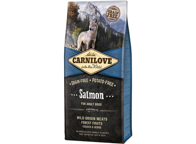 Сухой корм для взрослых собак Carnilove Salmon Adult 12 кг (8595602508907), Фасовка: 12 кг  Сухой корм для взрослых собак Carnilove Salmon Adult 12 кг (8595602508907), Фасовка: 12 кг