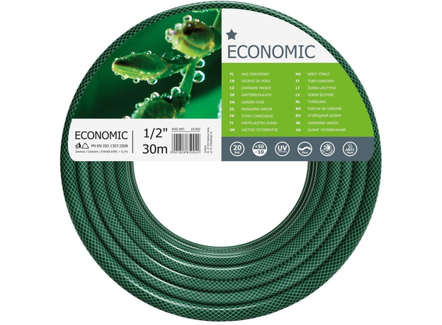 Шланг Cellfast ECONOMIC 1/2", 30 м (10-002), Внутренний диаметр шланга, дюймы: 1/2" (12,5)  Шланг Cellfast ECONOMIC 1/2", 30 м (10-002), Внутренний диаметр шланга, дюймы: 1/2" (12,5)