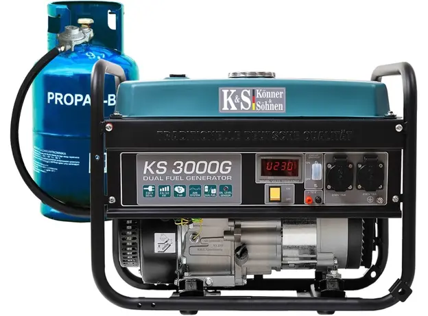 Двухтопливный генератор Konner&Sohnen Ks 3000 G - 3 кВт - изображение 3