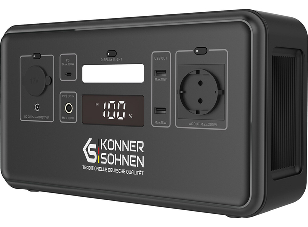 Зарядная станция Konner&Sohnen KS 300PS, Номинальная мощность (общая): 300 Вт - изображение 2 Зарядная станция Konner&Sohnen KS 300PS, Номинальная мощность (общая): 300 Вт - изображение 2