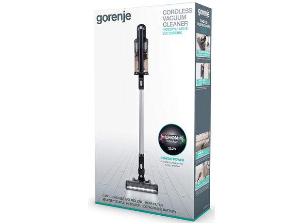 Аккумуляторный ручной пылесос Gorenje SVC252FMBK - изображение 7 Аккумуляторный ручной пылесос Gorenje SVC252FMBK - изображение 7