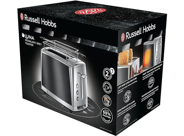 Тостер Russell Hobbs 23221-56 Luna Grey - изображение 6 Тостер Russell Hobbs 23221-56 Luna Grey - изображение 6