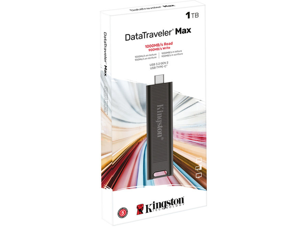 Флеш память USB Kingston DataTraveler Max 1TB USB 3.2 Gen 2 Type-C Black (DTMAX/1TB) - изображение 8 Флеш память USB Kingston DataTraveler Max 1TB USB 3.2 Gen 2 Type-C Black (DTMAX/1TB) - изображение 8