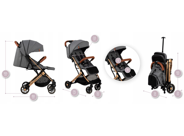 Прогулочная коляска Momi Estelle grey-gold (WOSP00018) (5900495959034) - изображение 12 Прогулочная коляска Momi Estelle grey-gold (WOSP00018) (5900495959034) - изображение 12