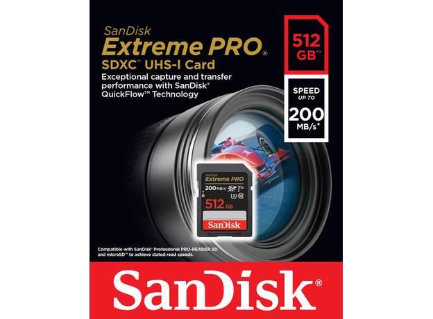 SanDisk 512GB SDXC Class 10 UHS-I U3 V30 Extreme Pro (SDSDXXD-512G-GN4IN) - изображение 3 SanDisk 512GB SDXC Class 10 UHS-I U3 V30 Extreme Pro (SDSDXXD-512G-GN4IN) - изображение 3