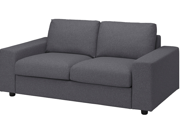 Двухместный диван ІКЕА Vimle Gunnared (s99400546) серый  Двухместный диван ІКЕА Vimle Gunnared (s99400546) серый