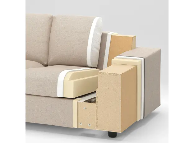 Двухместный диван ІКЕА Vimle Gunnared (s99400546) серый - изображение 9