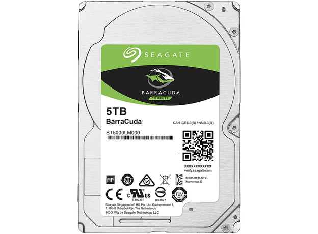 Жесткий диск Seagate BarraCuda HDD 5TB 5400rpm 128MB ST5000LM000 2.5 SATA III  Жесткий диск Seagate BarraCuda HDD 5TB 5400rpm 128MB ST5000LM000 2.5 SATA III